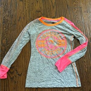 American Fighter Women’s Buckle Long Sleeve Shirt - Gray and Pink